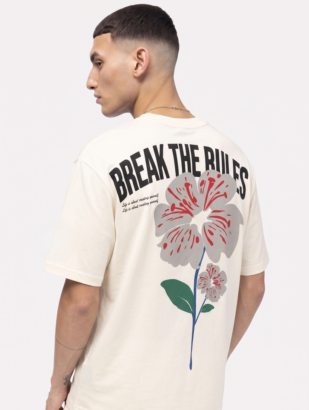 BREAK THE RULES TEE — WHITE